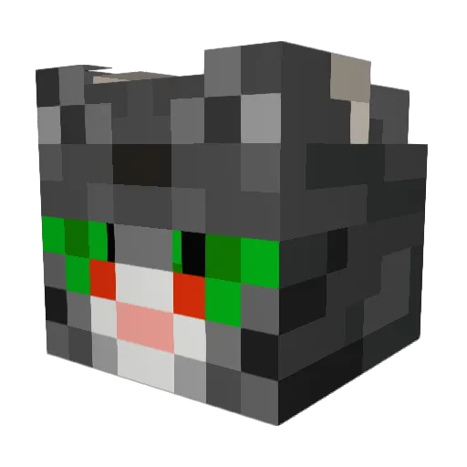 Relacern Minecraft avatar head, 3D render
