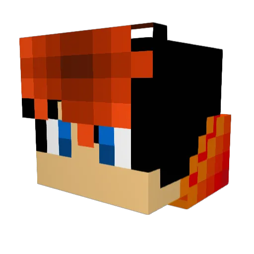 RelampagoZzZ Minecraft avatar head, 3D render
