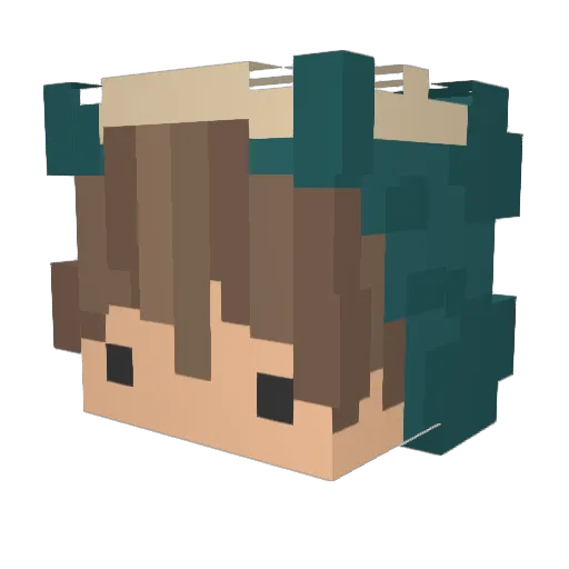 Relarso Minecraft avatar head, 3D render