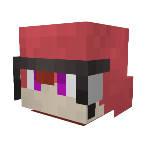 RelaxieMaxie Minecraft avatar head, 3D render