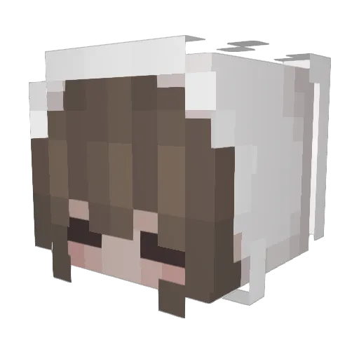 RelaxingMia Minecraft avatar head, 3D render