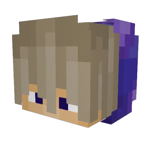 Relaxout Minecraft avatar head, 3D render