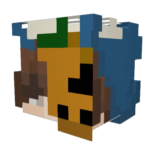 RelaxtSnorlax Minecraft avatar head, 3D render