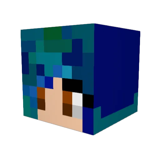 Relaxyt Minecraft avatar head, 3D render