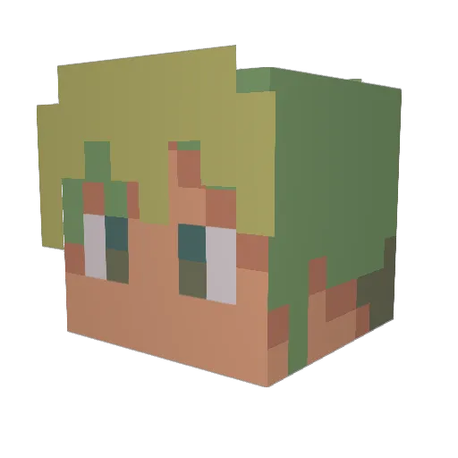 Relay0uterCh0 Minecraft avatar head, 3D render