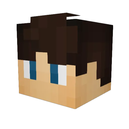 Relay4D Minecraft avatar head, 3D render