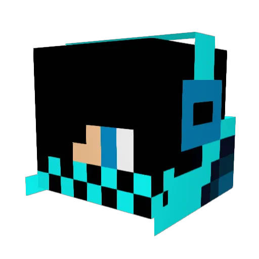 Relay99 Minecraft avatar head, 3D render