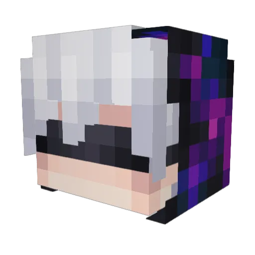 RelcomP Minecraft avatar head, 3D render