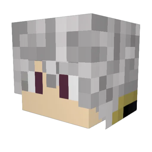 Reldir Minecraft avatar head, 3D render