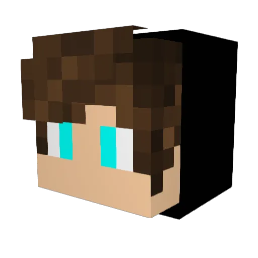Release15 Minecraft avatar head, 3D render