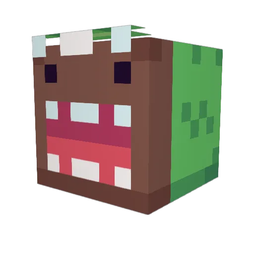 Relekton Minecraft avatar head, 3D render