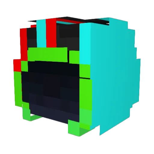 RelentlessXChaos Minecraft avatar head, 3D render