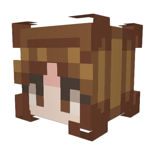 Relgarin Minecraft avatar head, 3D render