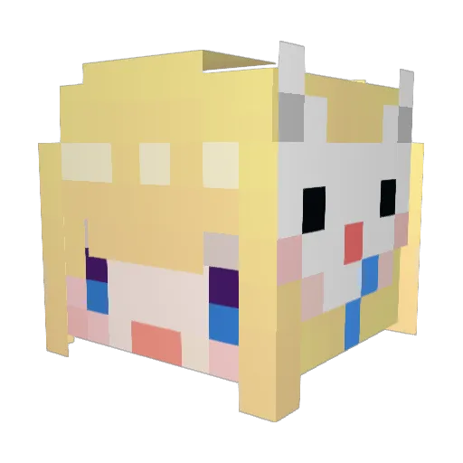 ReliMeteor Minecraft avatar head, 3D render