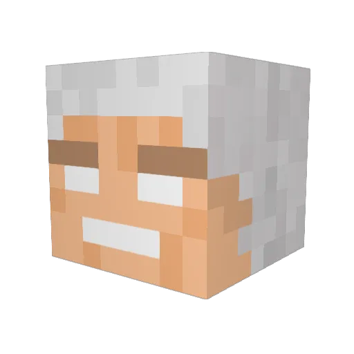 Relidom Minecraft avatar head, 3D render