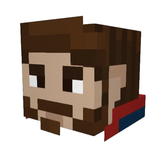 Relief_Dzablo Minecraft avatar head, 3D render
