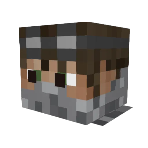 Relik95 Minecraft avatar head, 3D render