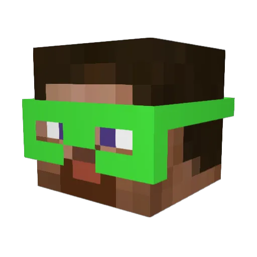 RelikDash Minecraft avatar head, 3D render