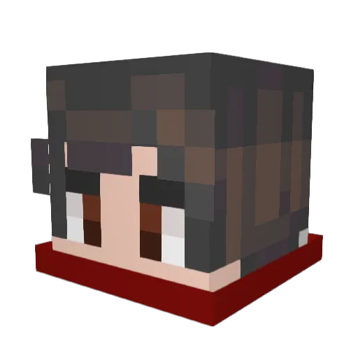 Relik_Play_Games Minecraft avatar head, 3D render