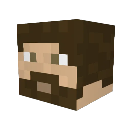 Relimar Minecraft avatar head, 3D render