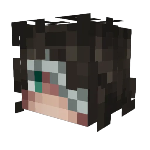 Relja Minecraft avatar head, 3D render