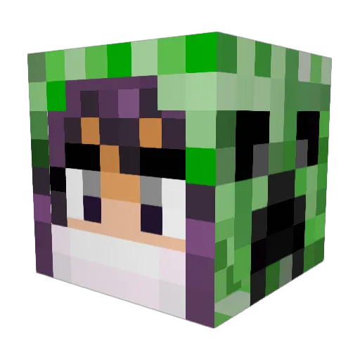 Relkaia Minecraft avatar head, 3D render
