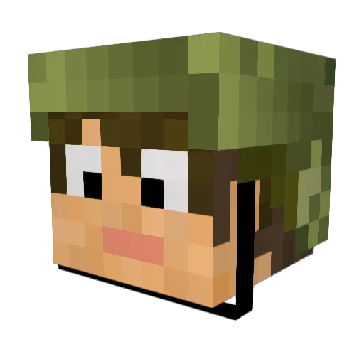 Rell551 Minecraft avatar head, 3D render