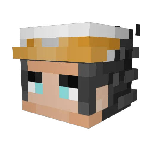 Rell_Z Minecraft avatar head, 3D render