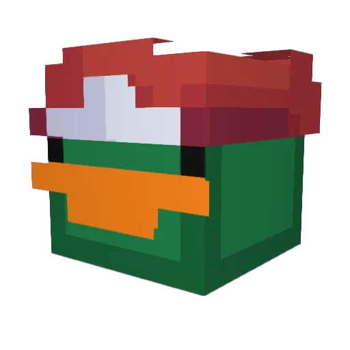 Rellaxxizz Minecraft avatar head, 3D render