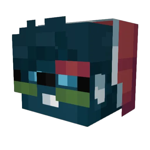 Rellkedge Minecraft avatar head, 3D render