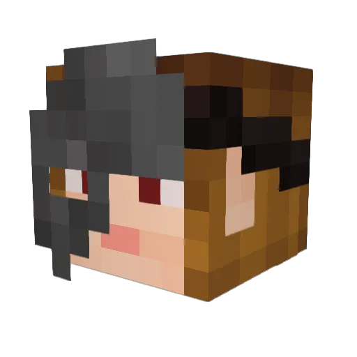 Rellori Minecraft avatar head, 3D render