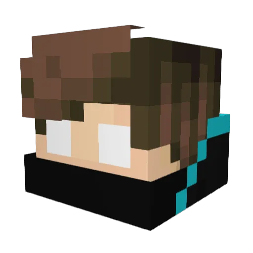 Relmye Minecraft avatar head, 3D render