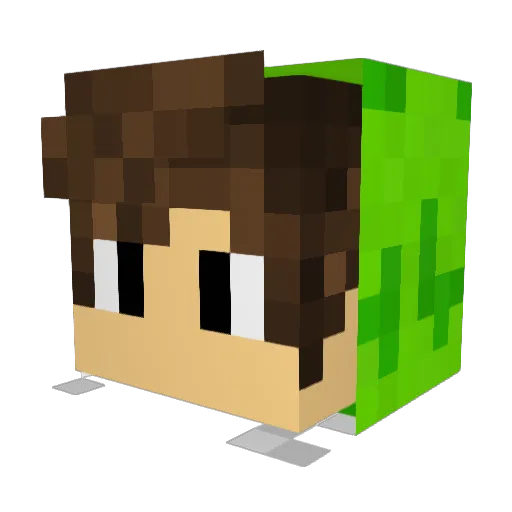 Relna99_Darling Minecraft avatar head, 3D render