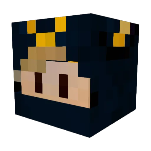 ReloYT Minecraft avatar head, 3D render