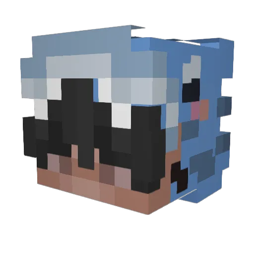 ReloadGG Minecraft avatar head, 3D render