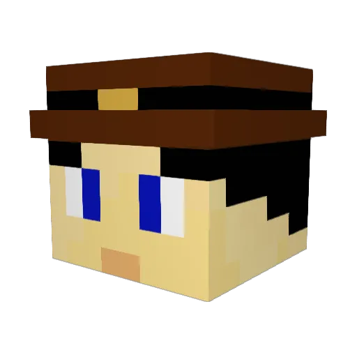 Reloaf Minecraft avatar head, 3D render