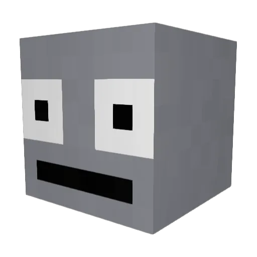 RelogG0D Minecraft avatar head, 3D render