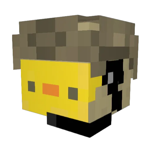 RelouFilou Minecraft avatar head, 3D render
