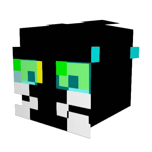 Relousian Minecraft avatar head, 3D render