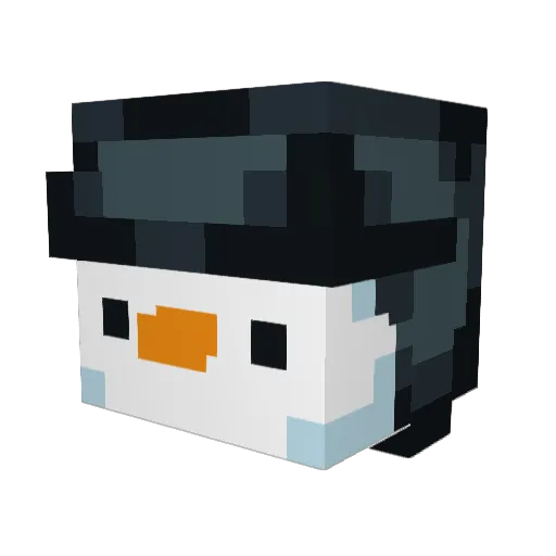 Relowww Minecraft avatar head, 3D render