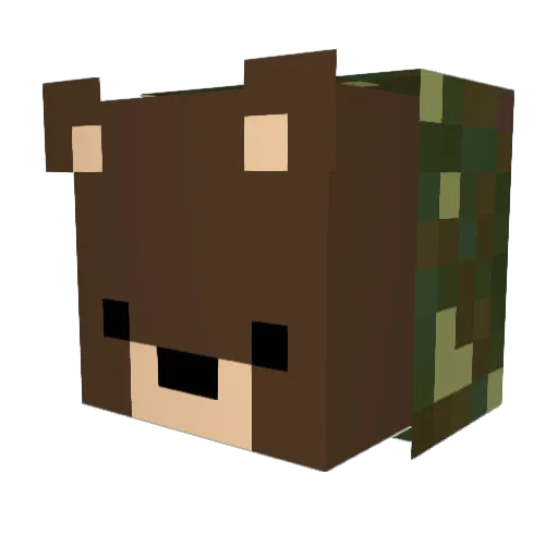 Reltaxo Minecraft avatar head, 3D render