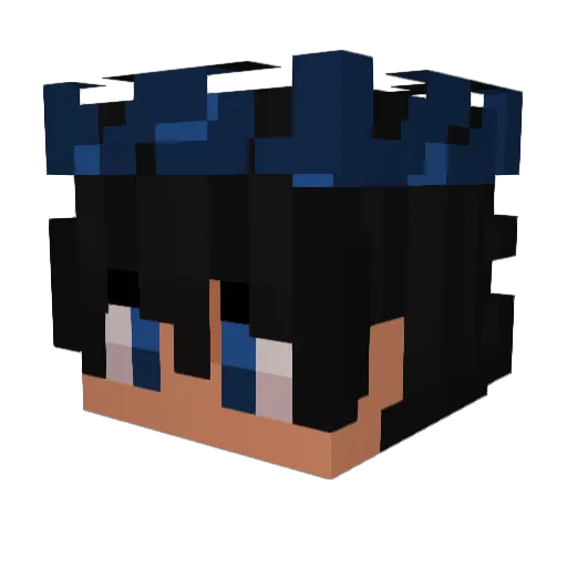Relumes Minecraft avatar head, 3D render