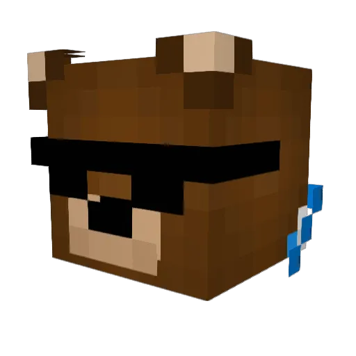 Reluxify Minecraft avatar head, 3D render