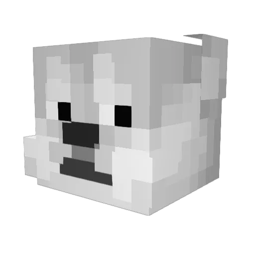 Relvhx Minecraft avatar head, 3D render