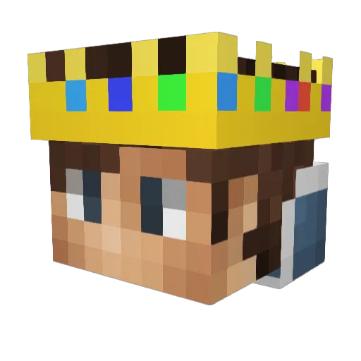 RelyFC Minecraft avatar head, 3D render