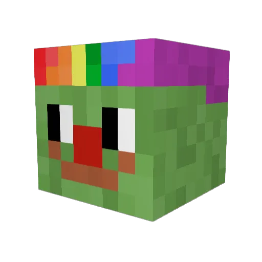 Relyonme Minecraft avatar head, 3D render