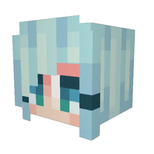 Relythel Minecraft avatar head, 3D render