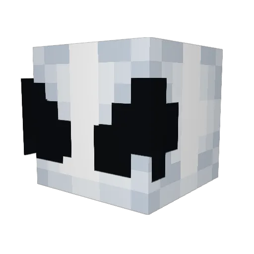 Relzii Minecraft avatar head, 3D render