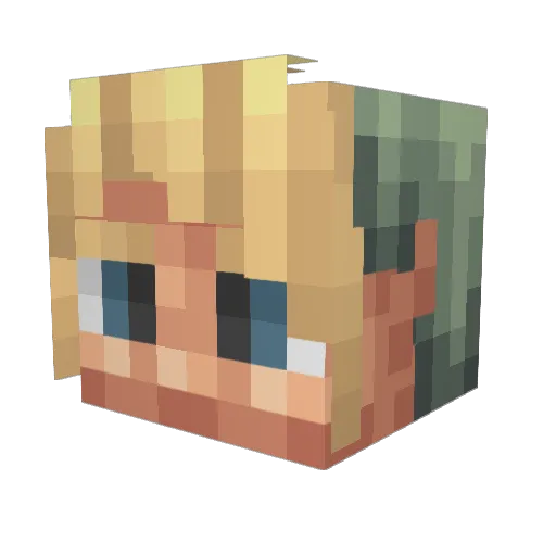 Rem0s6 Minecraft avatar head, 3D render