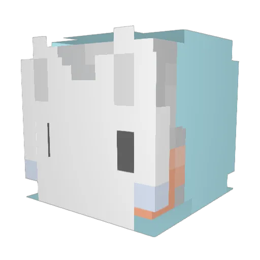 Rem1c Minecraft avatar head, 3D render